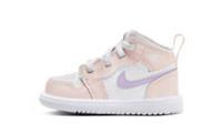 NIKE AIR JORDAN 1 MID (TD) PINK WASH TODDLER TRAINERS (FQ1310 601)