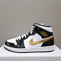 NIKE AIR JORDAN 1 MID SE "PATENT BLACK" (852542 007) TRAINERS VARIOUS SIZES