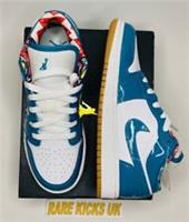 🔥Nike Air Jordan 1 Low Barcelona Teal White Gum GS SIZE UK 4 | US 4.5🔥FREE🚚✅