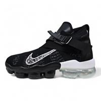 Nike Air VaporMax Premier Flyknit Black Metallic Silver Trainers (AO3241 002)