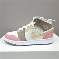 NIKE AIR JORDAN 1 MID (GS) "PASTEL GRIND" (DJ0338 100) TRAINERS VARIOUS SIZES