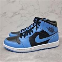 Nike Air Jordan 1 Mid University Blue Black Men's - DQ8426-401