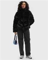 Nike Sportswear Windpuffer Loose Faux Fur Jacket - Black/White (HV9317 010) - S Regular