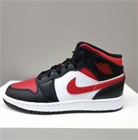 NIKE AIR JORDAN 1 MID (GS) "BRED TOE" (554725 079) TRAINERS VARIOUS SIZES