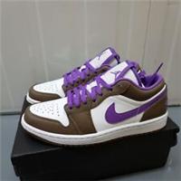 NIKE AIR JORDAN 1 LOW "PURPLE MOCHA" (553558 215) TRAINERS VARIOUS SIZES