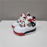 NIKE AIR JORDAN 4 RETRO (TD) "FIRE RED" (2012) TODDLER TRAINERS (308500 110)