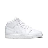 NIKE AIR JORDAN 1 MID (GS) "SHINY SWOOSH" (554725 126) TRAINERS VARIOUS SIZES