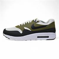 Nike Air Max 1 Ultra Essential White & Olive Flak Trainers (819476 107)