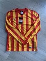 Nike Dri-Fit Youth Boys Long Sleeve Shirt Red Yellow Size Large Football - L Regular
