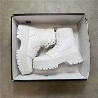Nike Air Jordan 1 Brooklyn Boots Triple White UK 9 EUR 44 FJ5737-111