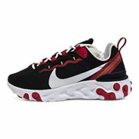 Nike React Element 55 Black Gym Red Trainers (BQ2728 009)
