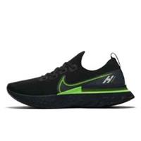 Nike React Infinity Run Flyknit Black Green Gym Running Trainers (CZ0468 001)
