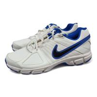 Nike Downshifter 5 Leather Trainers White Royal Blue Vintage 538259 116