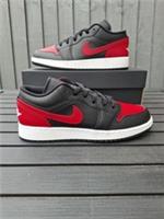 Nike Air Jordan 1 Low (GS) Black Red White Trainers Size 5.5 UK 6 US 38.5 EUR