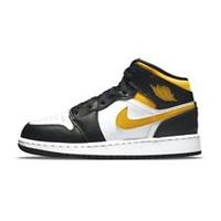 NIKE AIR JORDAN 1 MID (PS) "WHITE POLLEN" PRESCHOOL TRAINERS (640734 177)