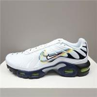 NIKE AIR MAX PLUS TN TUNED (GS) "WHITE-VOLT" (DV7140 100) TRAINERS VARIOUS SIZES