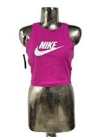 NIKE T-Shirt Vest Size Medium Womens Pink Top Cropped Stretch NEW EU40 RRP £30 - M Regular