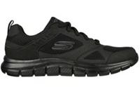 SKECHERS MENS BLACK TRAINERS MEMORY FOAM ALL BLACK GYM WALK SKETCHERS FLEX SHOES