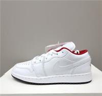 NIKE AIR JORDAN 1 LOW (GS) "WHITE-GYM RED" (553560 164) TRAINERS VARIOUS SIZES