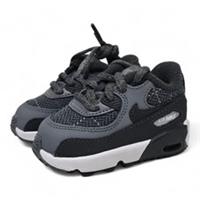 NIKE AIR MAX 90 (TD) "GREY" VINTAGE LEATHER TODDLER TRAINERS 859561 001
