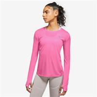 Nike Womens Dri-Fit Run Long Sleeve Miler Top - Pink - Size Small - AJ8128-684