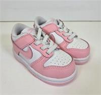 Nike Dunk Low Baby Girls Trainers Pink White Child 4.5 / EU 21 New No Box