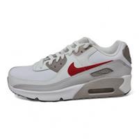 Nike Air Max 90 LTR Leather White Red Casual Trainers | CD6864 131