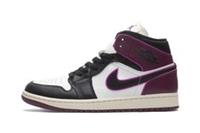 Nike Air Jordan 1 Mid SE Sail Bordeaux Casual Trainers | FQ7818 101