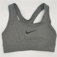 Nike Swoosh Medium Support Classic Sports Bra Extra Small Grey Black 842398-091 - XS Regular