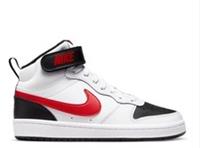 NIKE COURT BOROUGH MID GS WHITE UK 5 BRAND NEW WHITE BLACK RED