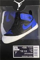 NIKE JORDAN 1 CRIB BOOTIE BABY TRAINERS SHOES UK 2.5 EUR 18.5 US 3C ROYAL
