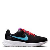 womens nike revolution 6 running shoes black size uk 5 eu 38.5 #D7