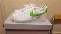 Nike Air Force 1 '07 Women's Trainers In White And Green Size UK 5.5
