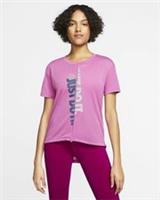 Nike Womens Shirt Running Breathe Icon Clash Top Active Fuchsia S M CQ7916-691. - S Regular