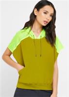 Nike Womens Tech Pack Hooded Running Shirt Large Olive Yellow AR3047-390 - Large Regular