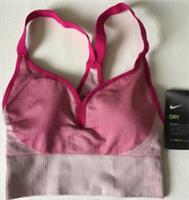 Nike Bra Dry Womens Padded Training Gym Medium Support XSmall Pink 832106-607 - XS Regular