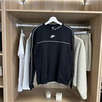 Nike Sportswear Womens Sweatshirt Size M Black Center Swoosh Crew Retro Style - M Regular