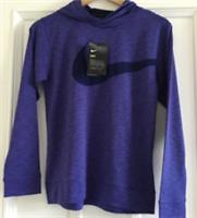 Nike Youth Shirt Hooded Swoosh L/S. Size Medium 10-12 yrs. Blue 881989-518