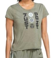Nike Womens Shirt Running Small Green Dry Icon Clash Top CU3040-380. - Small Regular