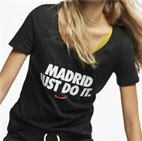 Nike Womens Shirt Large Black Madrid JDI Running Training Gym BV1274-010 - Large Regular