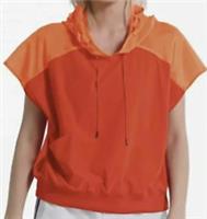 Nike Womens Shirt Top Tech Pack Hooded Training Casual Large Orange AR3047-891 - Large Regular