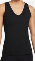 Nike Women's Tank Yoga Ribbed Training Gym Black  Size Medium  DD5545-010 - Medium Regular