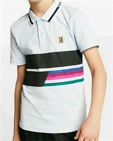 Nike Boys Shirt Large 12- 13yrs Tennis Court Advantage Polo Blue AR2381-442