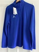 Nike Womens Jacket Jordan Team Dri-Fit Half Zip L/Sleeve Large Blue DQ7917-493 - Large Regular