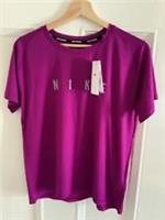 Nike Womens Shirt L Purple Running Graphic Fitness Workout Dri Fit DN4560-584 - L Regular