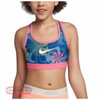Nike Girls Bra M L XL Blue Pink Nebula Sports Reversible AOP Gym AA1719-431