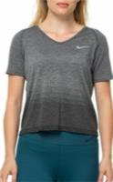 Nike Womens Shirt M Grey Dry Knit Running Training Casual 885232-060 - M Regular
