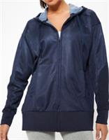 Nike Womens Hoodie Small Blue Full-Zip Training Shimmer Pockets  929832-451. - Small Small