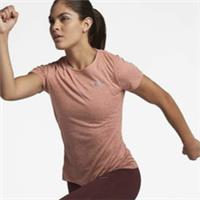 Nike Womens Shirt Rust Pink S Medalist Running Training Dri Fit 928950-646 - S Regular
