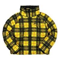 NIKE NSW Womens Check Bomber Winter Jacket Coat Yellow Black XXL - RRP £154.99 - 2XL Regular